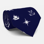 Opus Posh nautische gemengde symbolen op maat Stropdas (Opgerold)