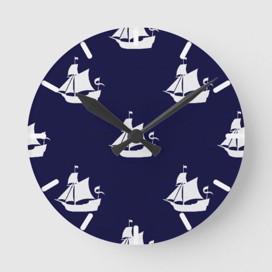 Opus Posh Ship Nautical Ronde Klok (Voorkant)