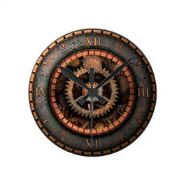 Opus Posh Steampunk Gears Ronde Klok