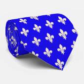 OPUS Queen Blanche Fleur De Lis Stropdas (Opgerold)