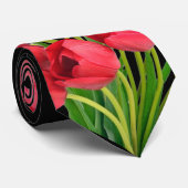 OPUS Red Tulips Stropdas (Opgerold)