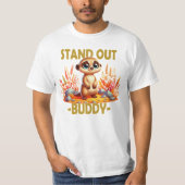 Opvallen buddy woordspeling. Schattigee Suricate M T-shirt (Voorkant)