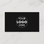 Opvallen! | Eenvoudige QR-code & Logo | Zwart | Mi Visitekaartje (Achterkant)