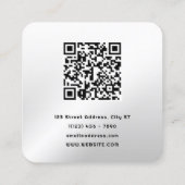 Opvallen fotocamera-looks vierkante visitekaartje (Achterkant)