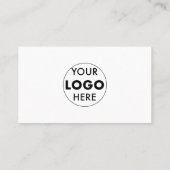 Opvallen, gewoon | QR-code & Logo | Wit Visitekaartje (Achterkant)