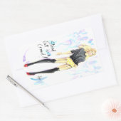 Opvallen in een menigte! rechthoekige sticker (Envelop)