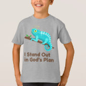 Opvallen in Gods plan Kameleon Kinder T-Shirt (Voorkant)