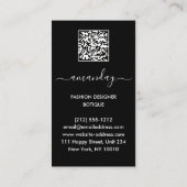 Opvallen in stijl met Mode Designer Roos Glam Visitekaartje (Achterkant)