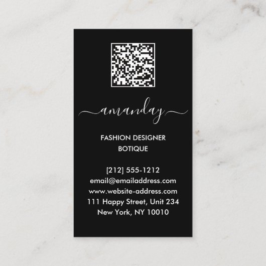 Opvallen in stijl met Mode Designer Roos Glam Visitekaartje (Achterkant)