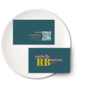 Opvallen in stijl | Retro sociale media QR-code Visitekaartje