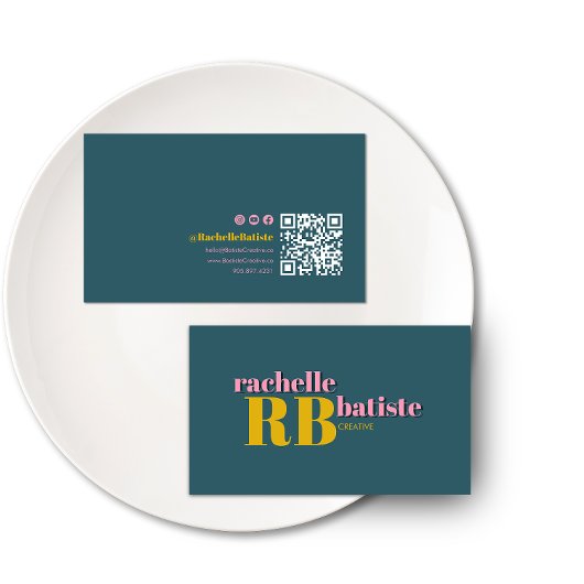 Opvallen in stijl | Retro sociale media QR-code Visitekaartje