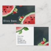 Opvallen met een plak! Watermelon Visitekaartje (Voorkant / Achterkant)