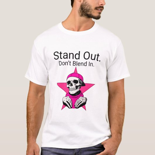 Opvallen met gedurfde schedel stijl Mannen Graphic T-shirt (Voorkant)