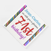 Opvallend 71e verjaardag papieren servetten (Hoek)