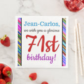 Opvallend 71e verjaardag papieren servetten (Insitu)