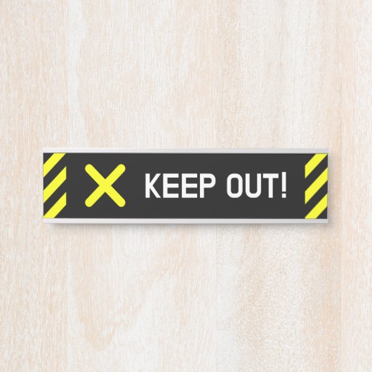 Opvallend, aandachttrekkende "KEEP OUT!" Bordjee Deurbordje (Voorkant)
