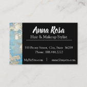 * Opvallend Abstract zwarte Waterverf Silver Visitekaartje (Achterkant)