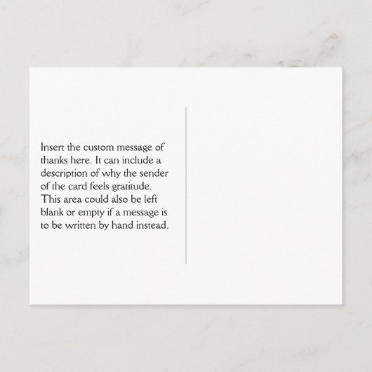 Opvallend "Bedankt!" Briefkaart (Achterkant)