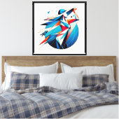 Opvallend Beeldend Kunstwerk #15 Canvas Afdruk (Insitu (Slaapkamer))