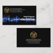 Opvallend blauw bliksem Elektrische Dienst Visitekaartje (Voorkant / Achterkant)