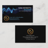 Opvallend blauw bliksem Home Repareert elektricien Visitekaartje (Voorkant / Achterkant)
