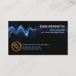 Opvallend blauw bliksem Home Repareert elektricien Visitekaartje