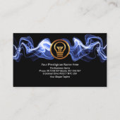 Opvallend blauw elektrisch bliksem-elektricien visitekaartje (Achterkant)