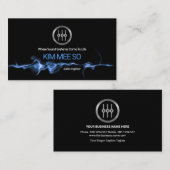 Opvallend blauw elektrisch geluid Professional DJ Visitekaartje (Voorkant / Achterkant)