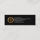 Opvallend blauw elektrisch lichtgolvende elektrici mini visitekaartje (Achterkant)