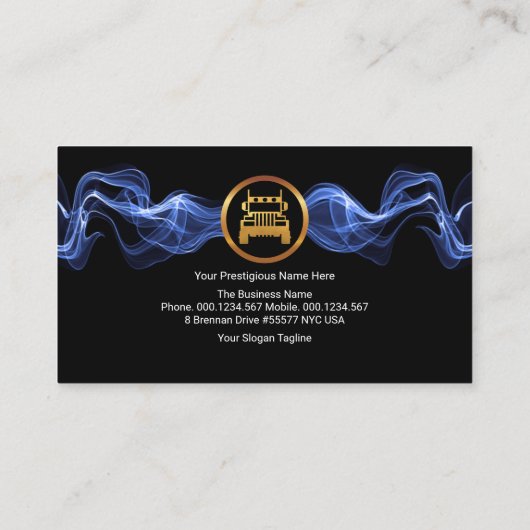 Opvallend blauw-elektrisch stuurprogramma voor bli visitekaartje (Achterkant)