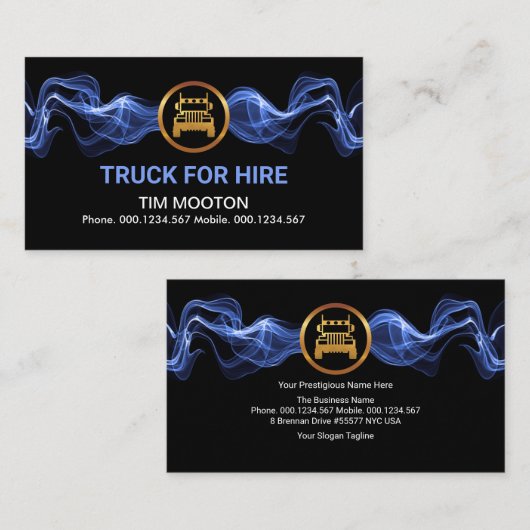 Opvallend blauw-elektrisch stuurprogramma voor bli visitekaartje (Voorkant / Achterkant)