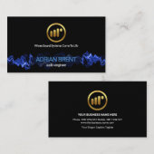 Opvallend blauw elektrogeluidsgolfmonteur visitekaartje (Voorkant / Achterkant)