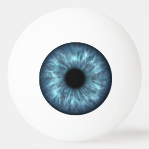 Opvallend blauw eyeball pingpongbal