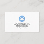 Opvallend blauw water druppels bubbels auto's visitekaartje (Achterkant)