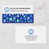 Opvallend blauw water druppels bubbels auto's visitekaartje (Voorkant / Achterkant)