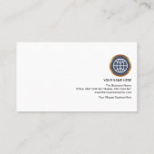 Opvallend Blauwe pijlpunten Stripe Column Founder  Visitekaartje (Achterkant)