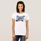 Opvallend blauwe THE FUTURE IS NOW Print T-shirt (Voorkant volledig)