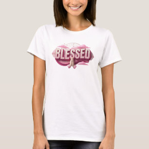 Opvallend BLESSED Kunstontwerp T-shirt