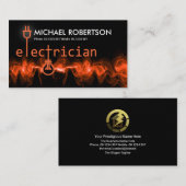 Opvallend bliksem Elektrisch Signaal Elektrisch Visitekaartje (Voorkant / Achterkant)