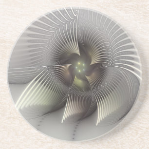 Opvallend cijfer, Moderne Abstracte fractale Kunst Zandsteen Onderzetter