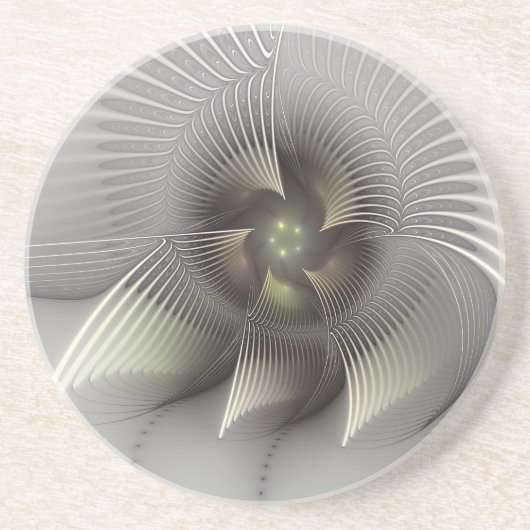 Opvallend cijfer, Moderne Abstracte fractale Kunst Zandsteen Onderzetter (Voorkant)