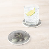 Opvallend cijfer, Moderne Abstracte fractale Kunst Zandsteen Onderzetter (Zijkant)