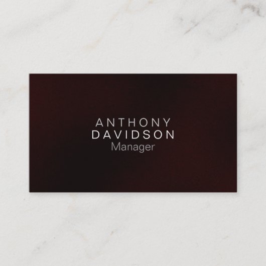 Opvallend donkerrood Visitekaartje (Voorkant)