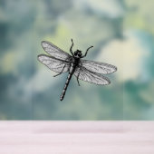 Opvallend Dragonfly accessoire Acryl Bord (Neutraal)