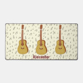 Opvallend drie gitaarmuziek design bureaumat (Voorkant)