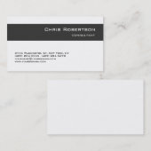 Opvallend eenvoudig grijs wit strepe Visitekaartje (Voorkant / Achterkant)