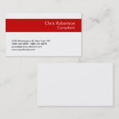 Opvallend eenvoudig wit rood streep Visitekaartje (Voorkant / Achterkant)