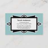 Opvallend eenvoudige Art Deco Aangepaste kleuren Visitekaartje (Achterkant)