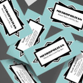 Opvallend eenvoudige Art Deco Aangepaste kleuren Visitekaartje