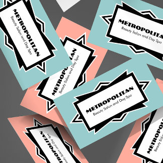 Opvallend eenvoudige Art Deco Aangepaste kleuren Visitekaartje